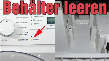 Trockner zeigt Fehlermeldung Behälter leeren