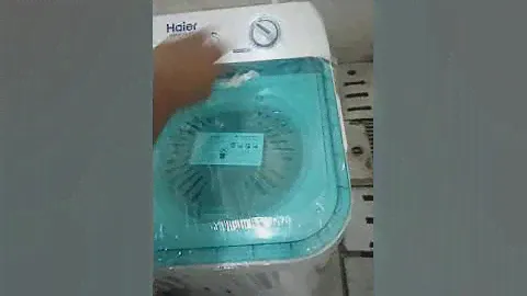How To spin clothes in Haier washing machine semi automatic Twin tub HWM 100-BS