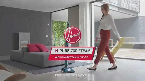 Balai à vapeur | Hoover - H-PURE 700 Steam - Vacuum and steam in one-go | 60s