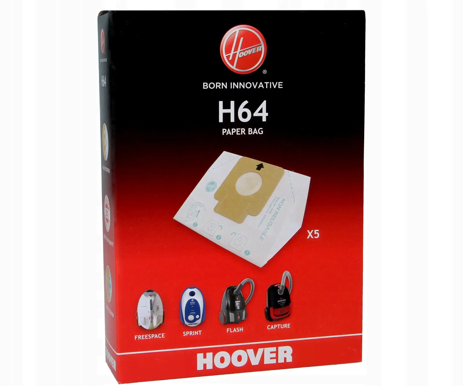 Мешки для пылесоса H64 | Hoover CAPTURE 5шт.-0