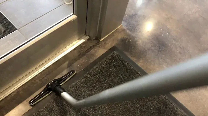 Hoover C2401 backpack vacuum in action