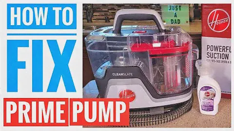 HOW TO FIX Prime Solution Water Pump Hoover CleanSlate Carpet Spot Cleaner FH14051,  FH14010