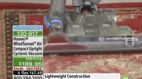 Hoover WindTunnel Air Compact Upright Cyclonic Vacuum