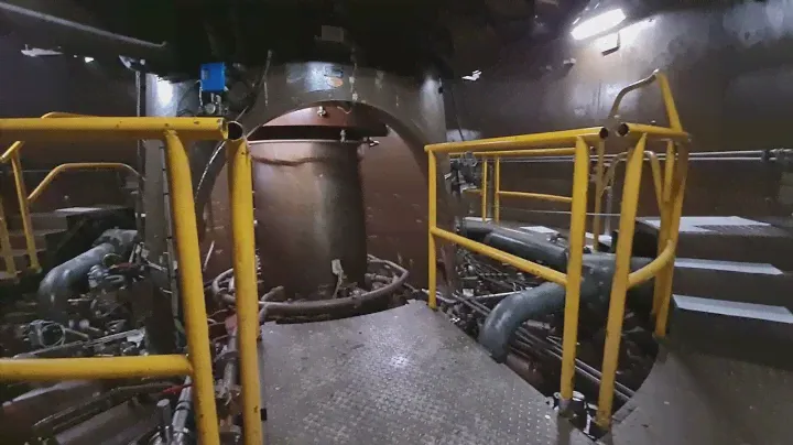 Pumped Hydro power turbine start up (LOUD !)