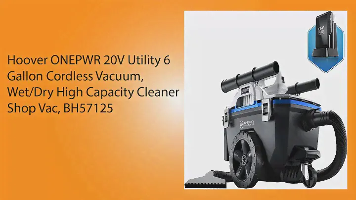 Hoover ONEPWR 20V Utility 6 Gallon Cordless Vacuum, WetDry High Capacity Cleaner|BH57125